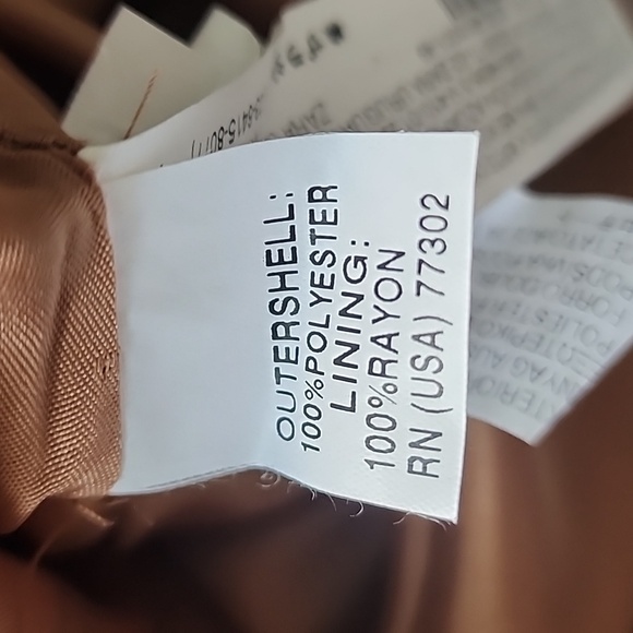 Zara Basic Women's Brown Metallic Dot Strapless Dress. Size M - Picture 5 of 6